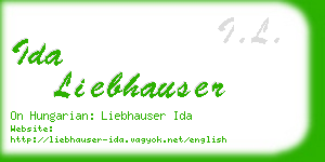ida liebhauser business card